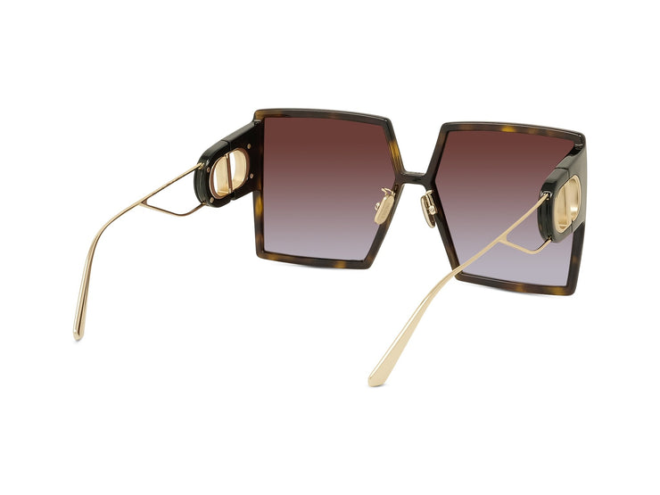 30Montaigne SU Havana & Gold Square Sunglasses