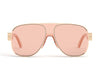 DIORSIGNATURE A3U Shiny Light Nickeltin / Violet Aviator Sunglasses