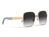 DIORSIGNATURE S5U Gold Oversized Square Sunglasses