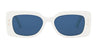 DIORPACIFIC S1U White Oval Sunglasses