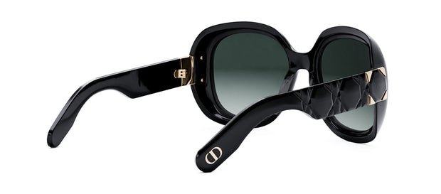 LADY 9522 R2I Black Oval Sunglasses