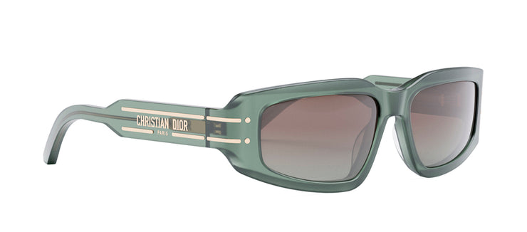 DIORSIGNATURE S9U Green Rectangle Sunglasses