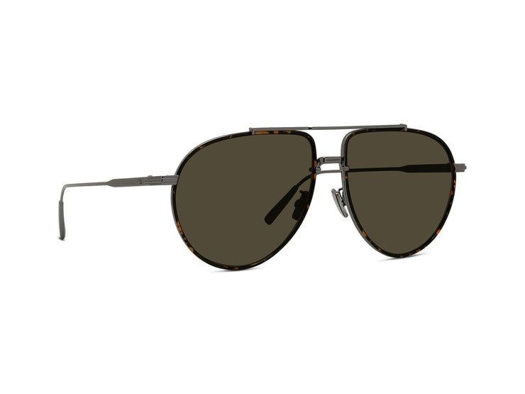 DiorBlackSuit AU Gunmetal with Havana rim Pilot Sunglasses