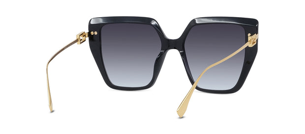 Fendi BAGUETTE FE 40012U 01B Oversized Square Sunglasses