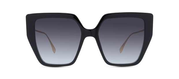 Fendi BAGUETTE FE 40012U 01B Oversized Square Sunglasses