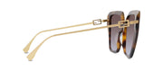 Fendi BAGUETTE  FE40012U 55F Oversized Square Sunglasses