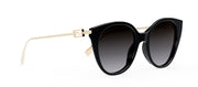 Fendi BAGUETTE FE 40047I 01D Cat Eye Polarized Sunglasses