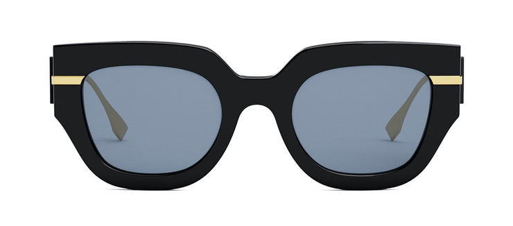 Lettering Square Sunglasses in Black - Fendi