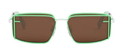 Fendi FIRST SIGHT FE 40102U 39E Rectangle Sunglasses