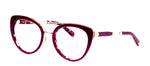 FUBU Frames Montauk Burgundy Oval Blue Light Eyeglasses