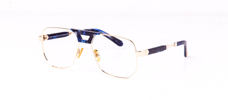 FUBU Frames Flatbush Gold/Blue Tortoise Square Blue Light Eyeglasses