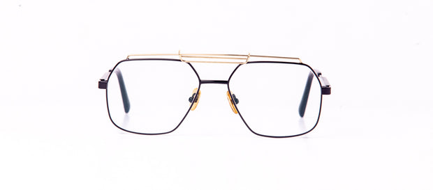 FUBU Frames Sullivan Black/Gold Geometric Blue Light Eyeglasses