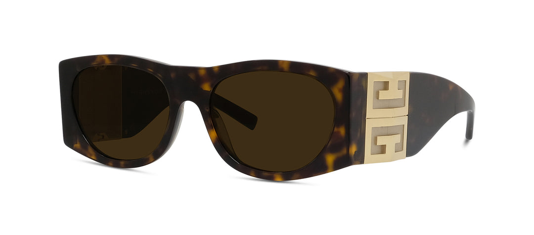Givenchy 4G 56mm Square Sunglasses Dark Havana / Roviex