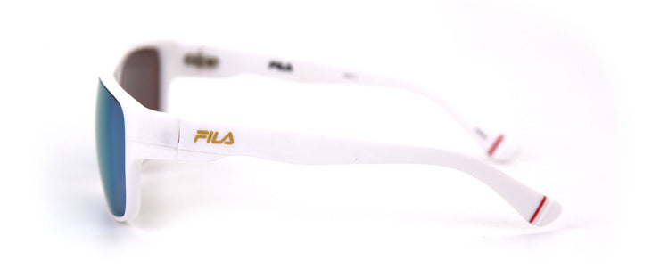 Fila SF9336 Matte White Rectangle Sunglasses