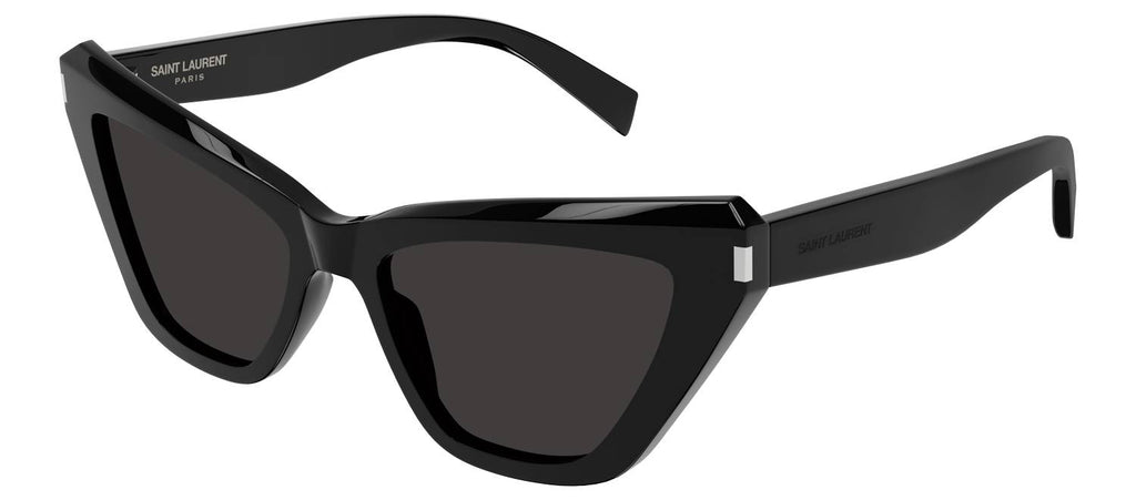 Saint Laurent KATE SL 214 001 Black Dark Grey Lens Cat Eye Women Sunglasses  