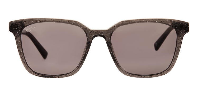 DIFF SPRUCE BLACK Square Sunglasses