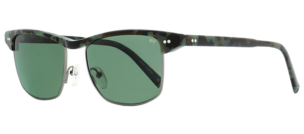 John Varvatos JV V606 Tortoise Clubmaster Polarized Sunglasses