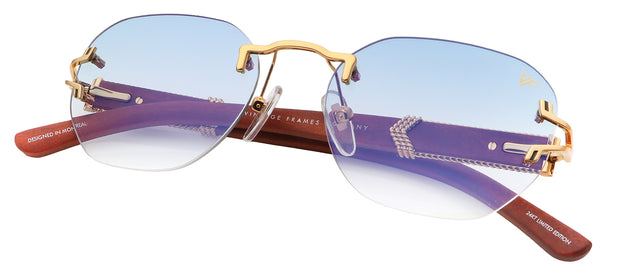 Vintage Frames Company VF V-DÉCOR XL WOODS 0005 Rectangle Sunglasses
